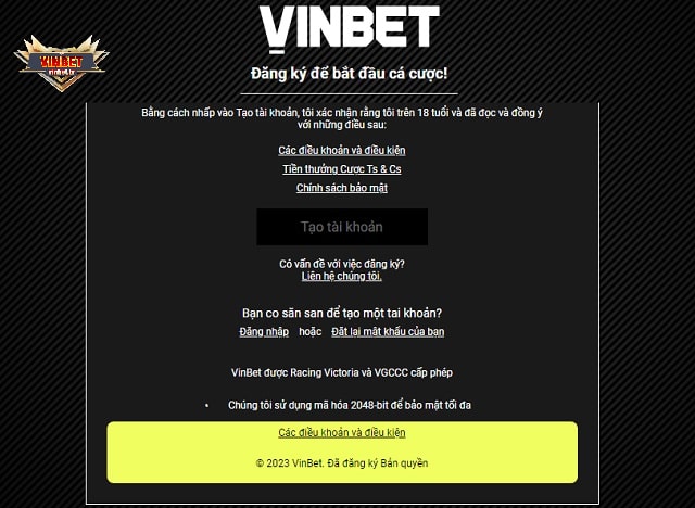 Lưu ý để đăng ký Vinbet thành công